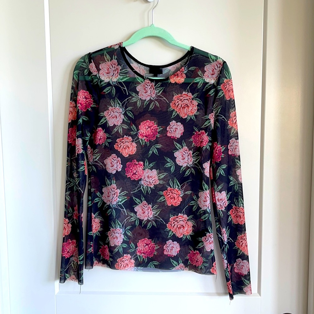 Seven Sisters Floral Mesh Top